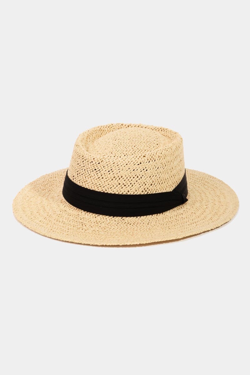 Fame Straw Braided Pork Pie Hat - Sydney So Sweet