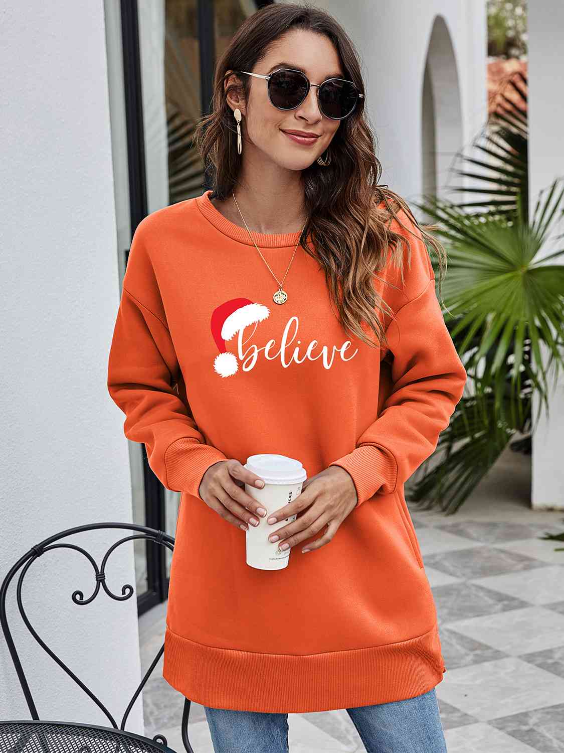 BELIEVE Graphic Tunic Sweatshirt - Sydney So Sweet