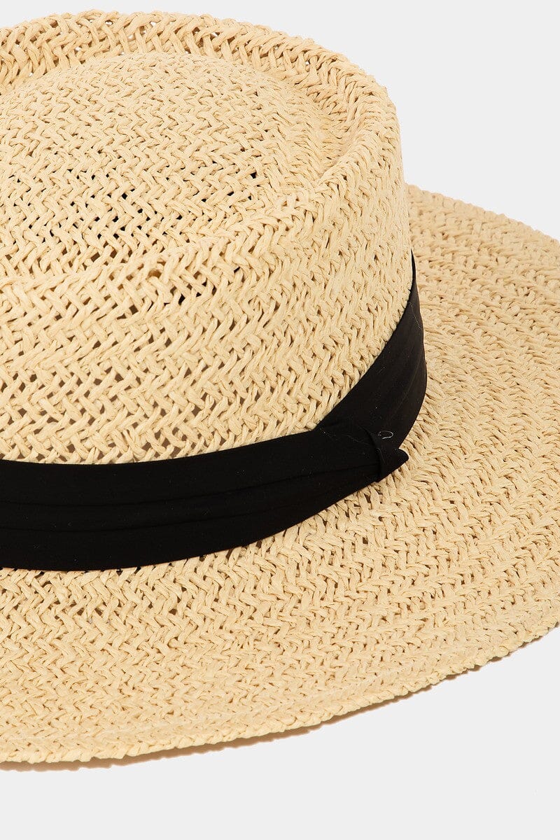 Fame Straw Braided Pork Pie Hat - Sydney So Sweet