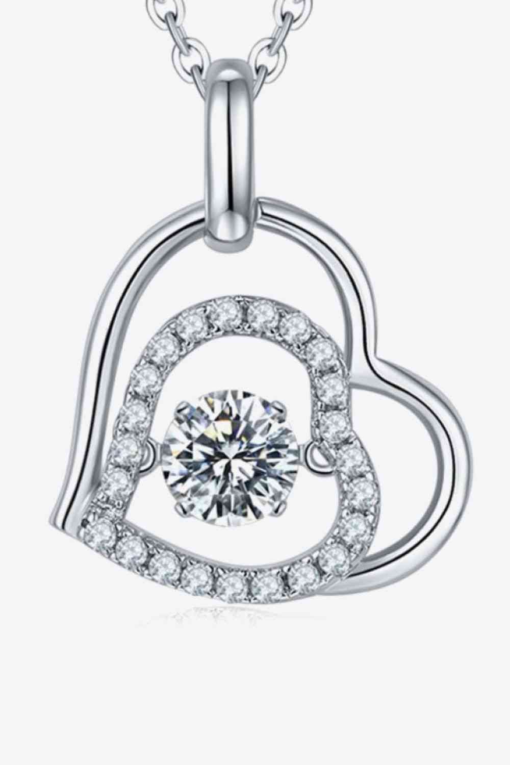 Moissanite Heart Pendant Necklace - Sydney So Sweet