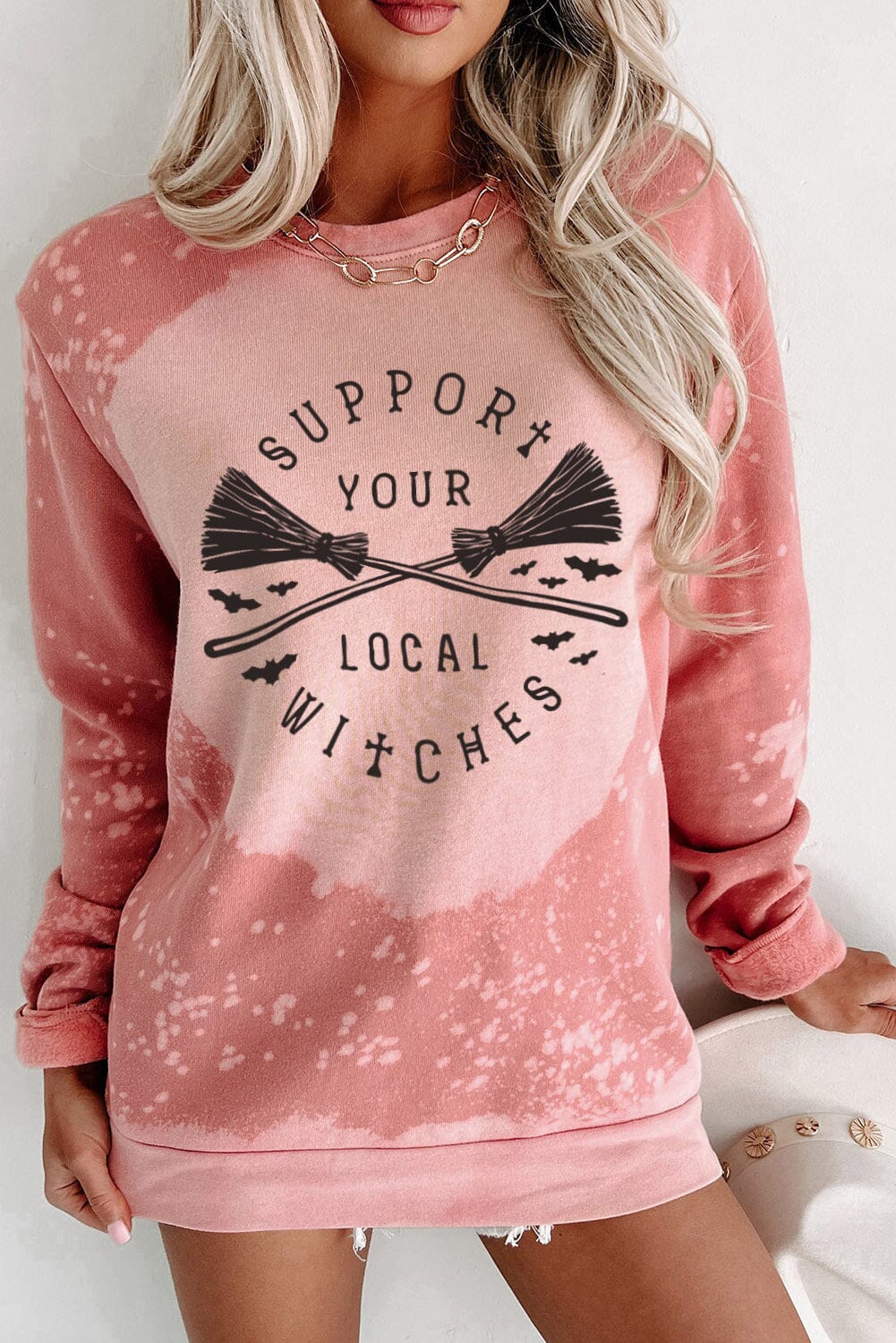 SUPPORT YOUR LOCAL WITCHES Graphic Sweatshirt - Sydney So Sweet