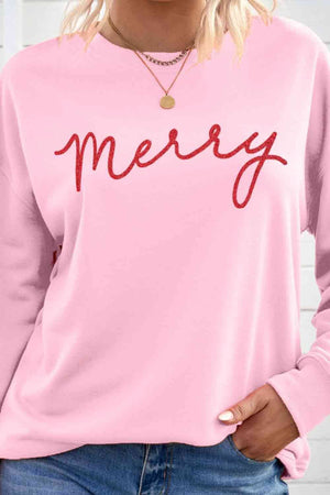 MERRY Graphic Drop Shoulder Sweatshirt - Sydney So Sweet