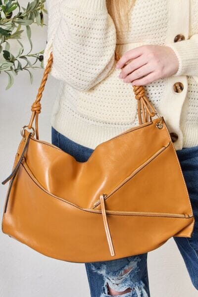 Zipper Detail Shoulder Bag with Pouch - Sydney So Sweet