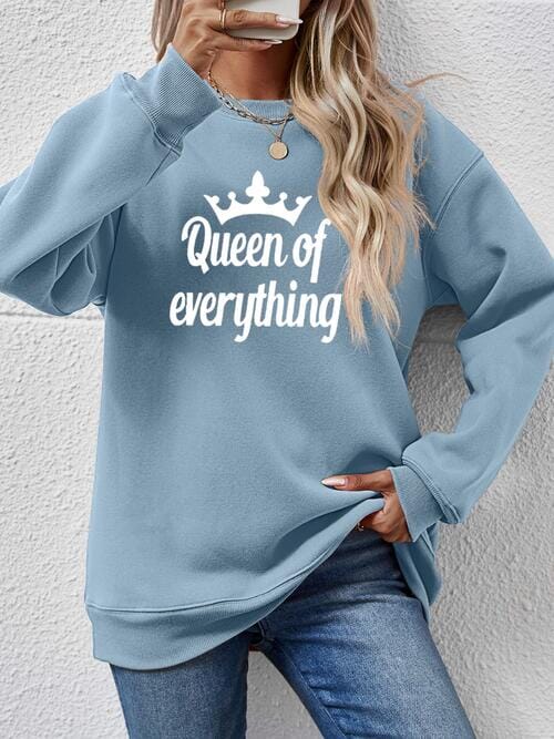 QUEEN OF EVERYTHING Round Neck Sweatshirt - Sydney So Sweet