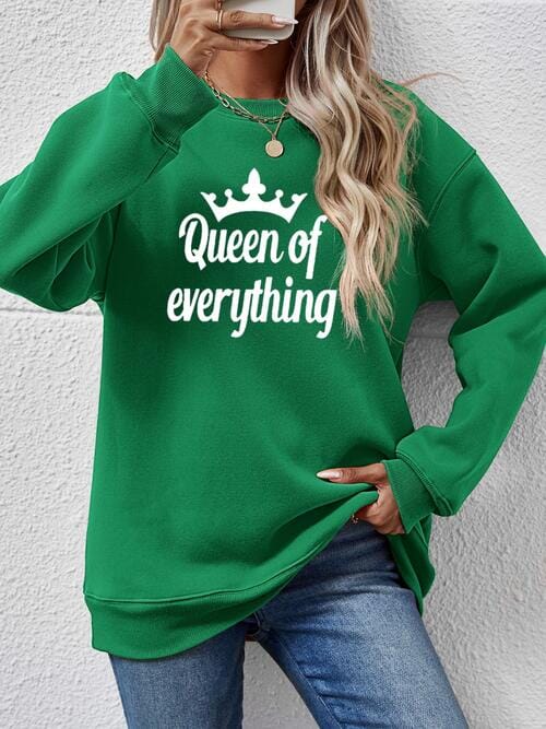 QUEEN OF EVERYTHING Round Neck Sweatshirt - Sydney So Sweet