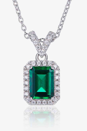 Adored 1.25 Carat Lab-Grown Emerald Pendant Necklace - Sydney So Sweet