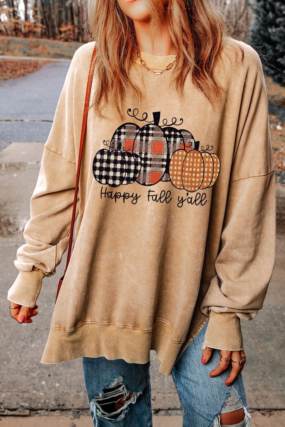 HAPPY FALL Y'ALL Graphic Sweatshirt - Sydney So Sweet