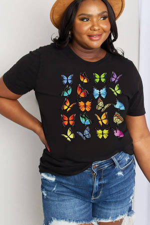 Butterfly Graphic Cotton Tee - Sydney So Sweet