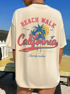 Beach Walk California Short Sleeve T-Shirt - Sydney So Sweet