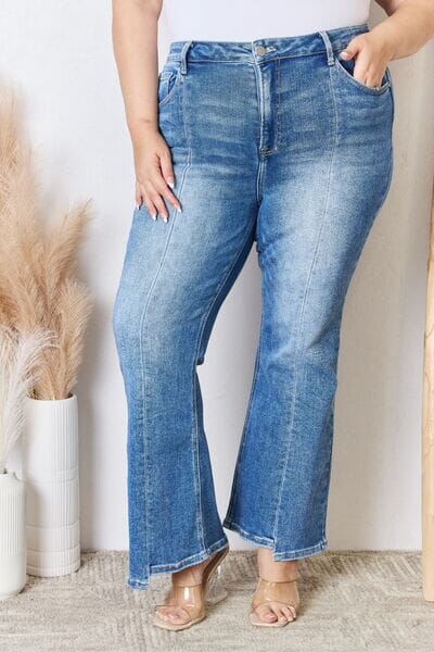 RISEN Full Size High Rise Ankle Flare Jeans - Sydney So Sweet