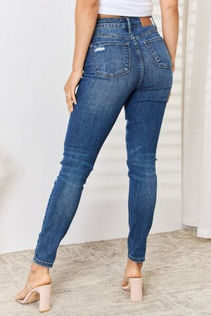 Judy Blue Full Size High Waist Distressed Slim Jeans - Sydney So Sweet