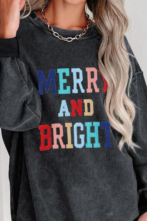 MERRY AND BRIGHT Graphic Sweatshirt - Sydney So Sweet