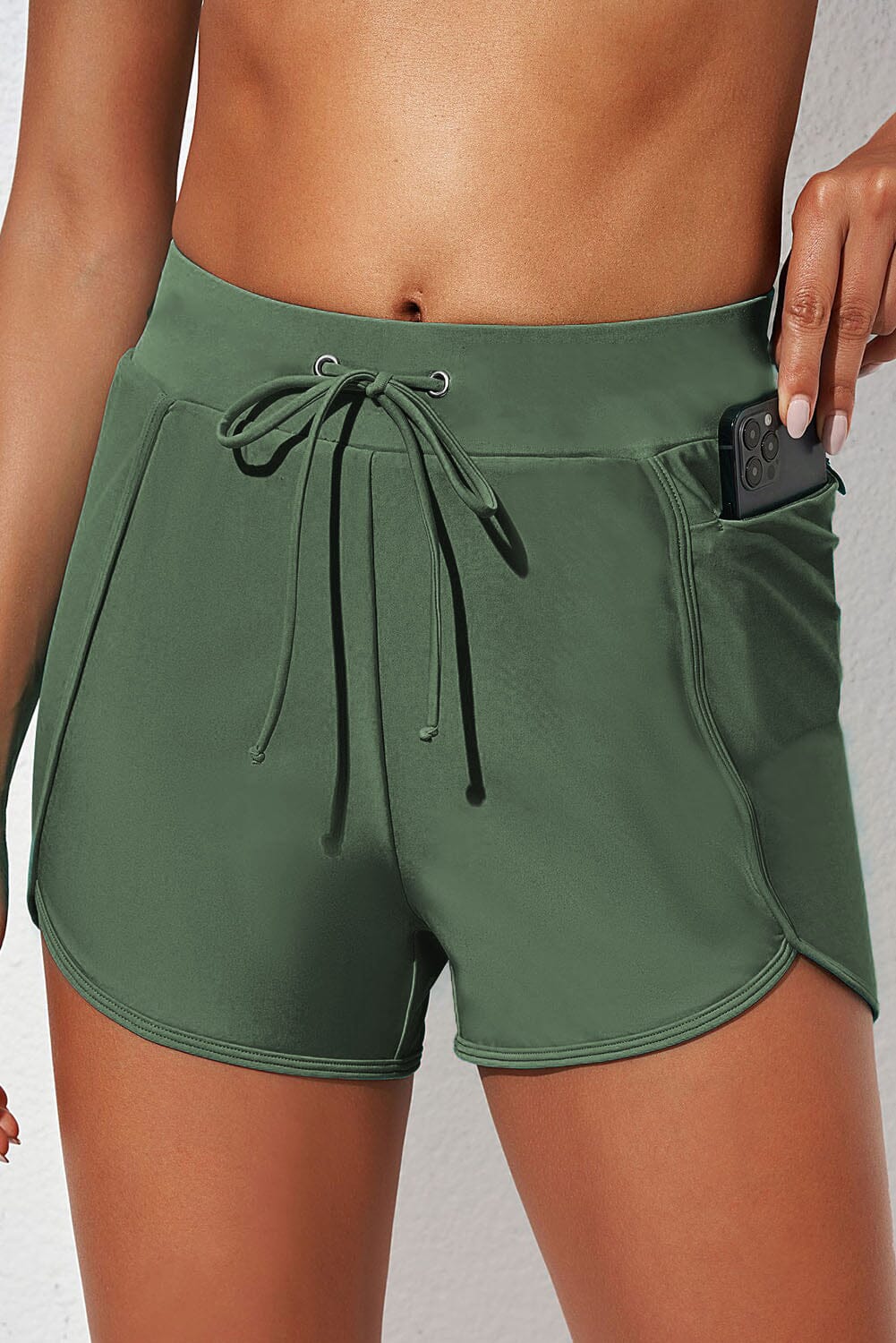 Drawstring Waist Swim Shorts - Sydney So Sweet