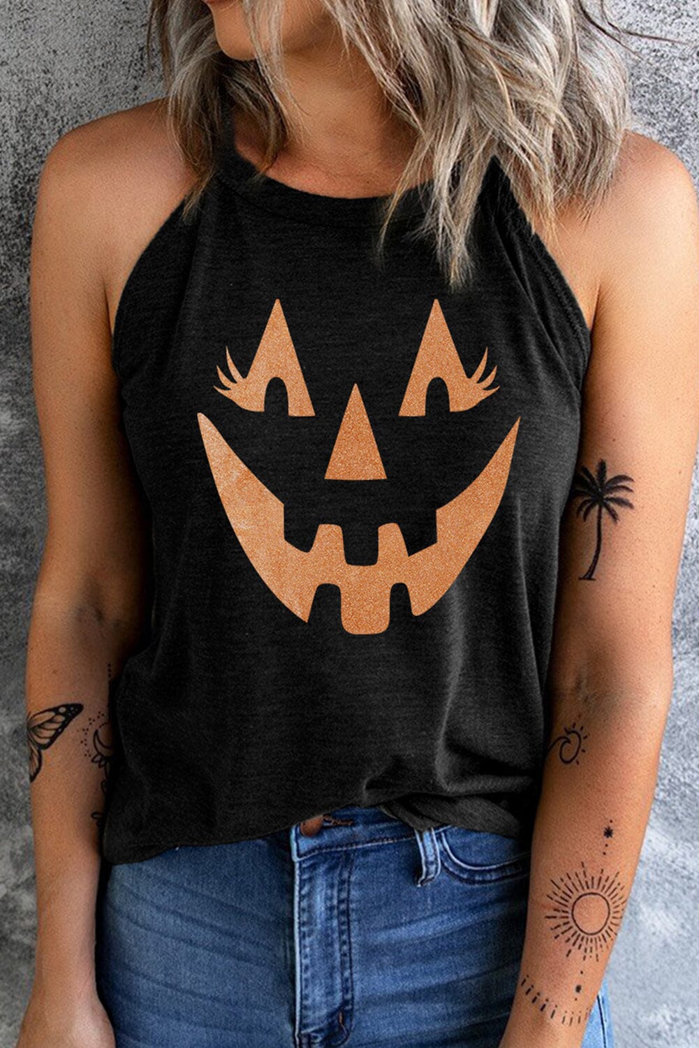 Jack-O&#39;-Lantern Graphic Tank Top - Sydney So Sweet