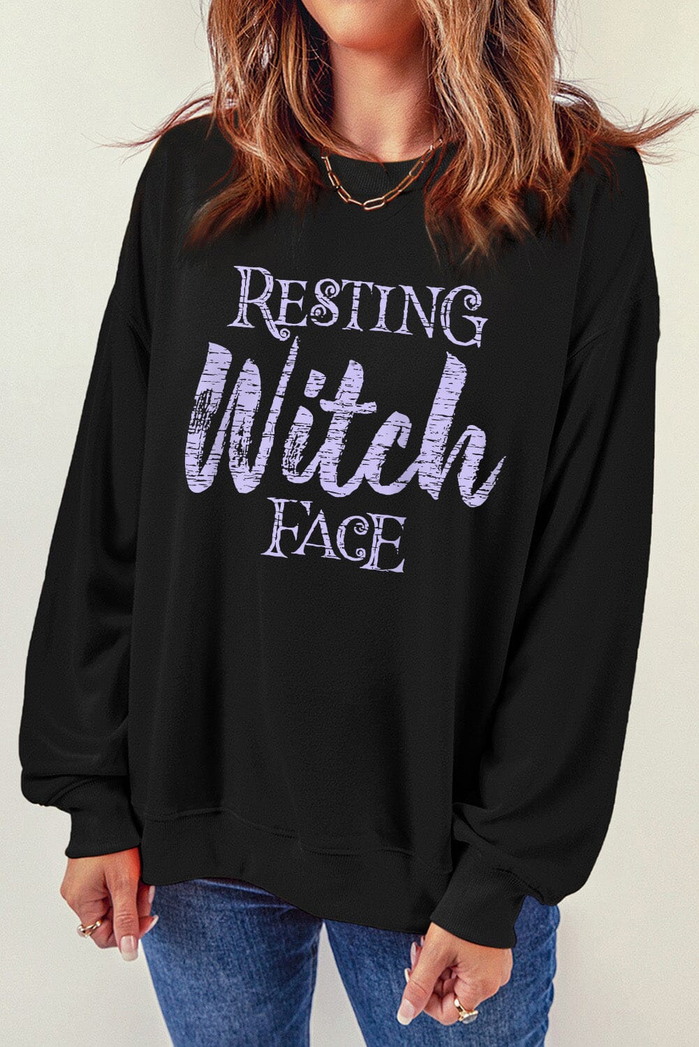 RESTING WITCH FACE Graphic Sweatshirt - Sydney So Sweet