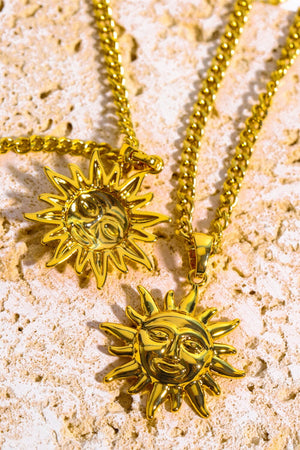 Sun Pendant Copper Necklace - Sydney So Sweet