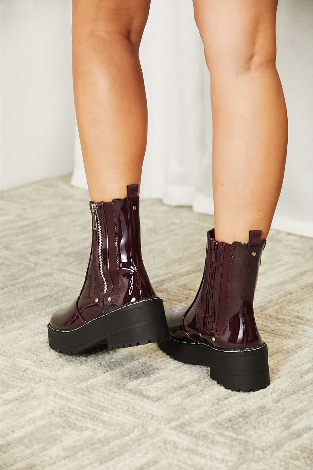 Forever Link Side Zip Platform Boots - Sydney So Sweet