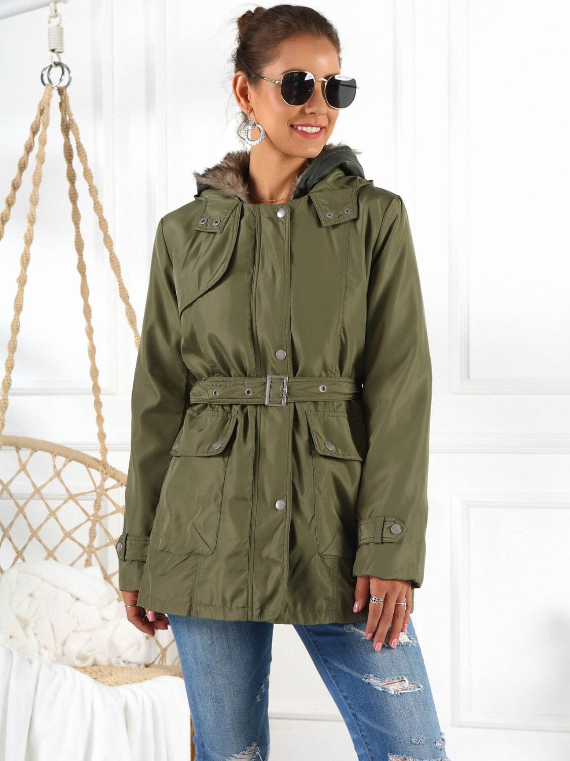 Full Size Hooded Jacket with Detachable Liner (Three-Way Wear) - Sydney So Sweet