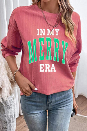 IN MY MERRY ERA Graphic Corded Sweatshirt - Sydney So Sweet