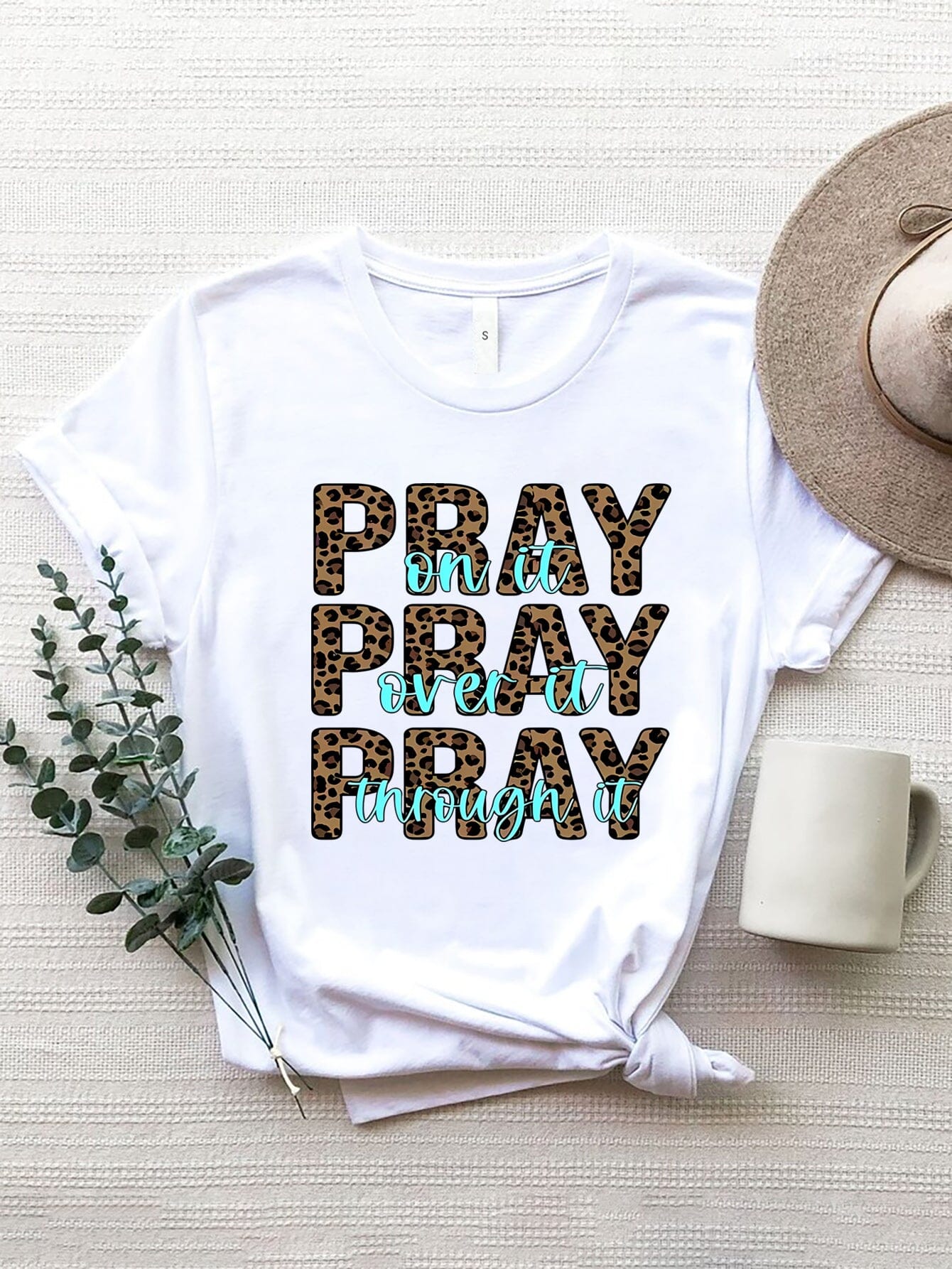 Pray Pray Pray Women's Graphic Short Sleeve T-Shirt - Sydney So Sweet