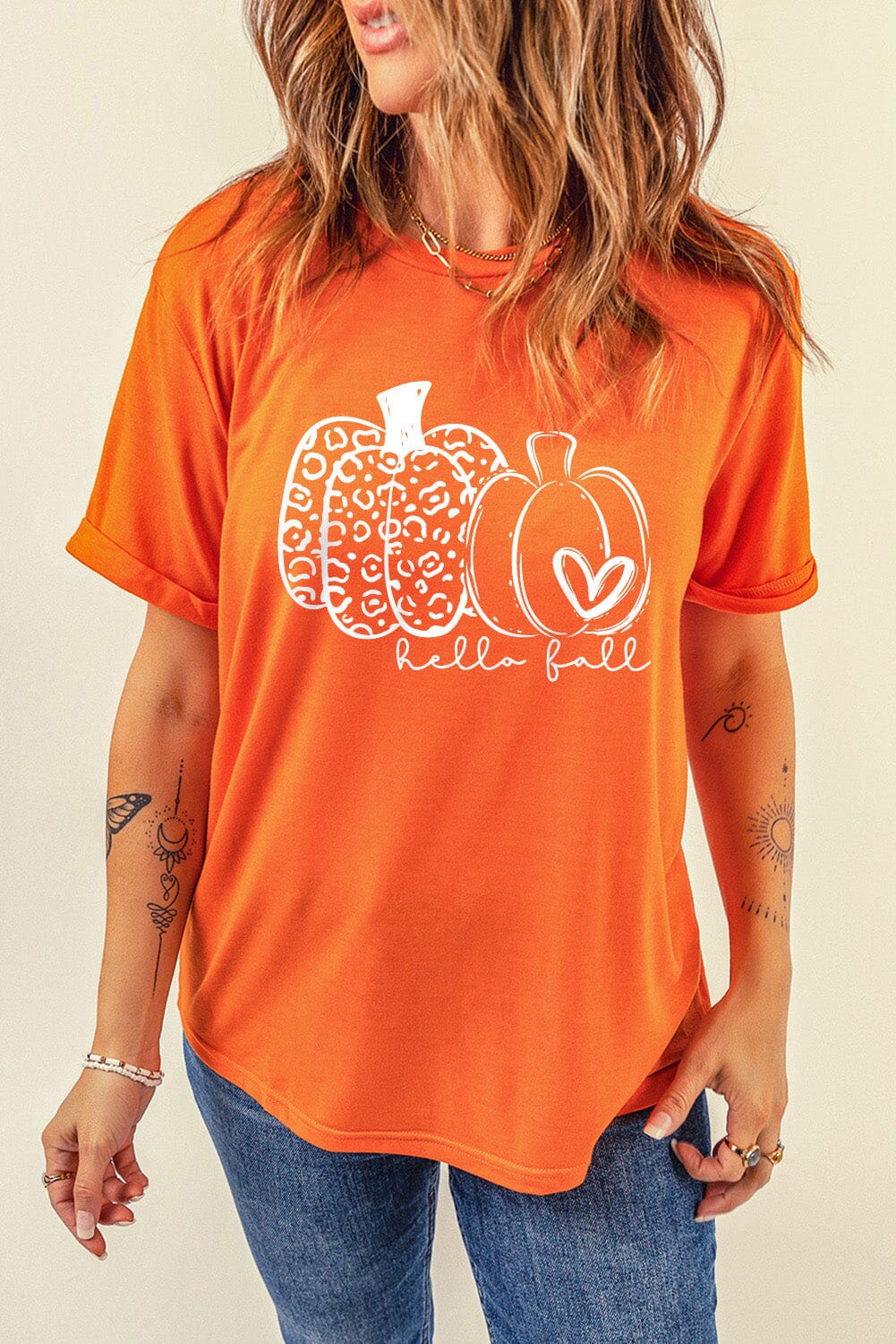 HELLO FALL Pumpkin Graphic T-Shirt - Sydney So Sweet